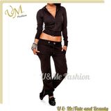 Sexy Women 100% Polyester Long Sleeve Zip up Tracksuits