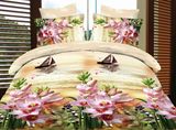 Romantic Rose, Love Heart & Ocean 3D Bedding Set