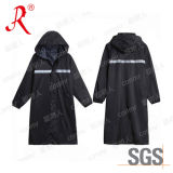 Fashion Design Waterproof Hooded PVC Poncho Rain Coat (QF-775)