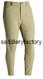 Beige Cotton Elastic Breeches Jodhpurs for Men (SMB3022)