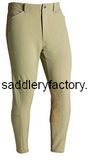 Beige Cotton Elastic Breeches Jodhpurs for Men (SMB3022)