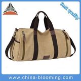 Leisure Solid Zipper Sport PU Canvas Weekend Travel Duffel Bag