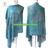 2017 New Design Fashion Pashmina Shawl with Rose Jacquard Scarf