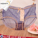 Colourful Artificial Jeans Design Mesh Mature Ladies Underwear Sexy Transparent Panties