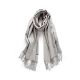 Fashionable Light Grey Color Fringe Warmly Shawl (LS-ACW-1002)