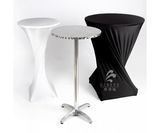 Wholesale Banquet Used Hotel Bar Lycra Spandex Cocktail Table Cover