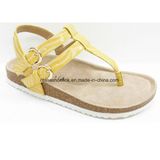 China New Lady Fashion Sandals Soft Wood Sole