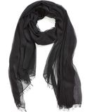 Black Silk Blend Scarf