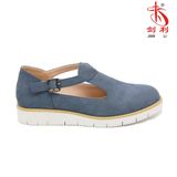 Buckle Flat Leisure Oxford Shoes for Fashion Lady (OX50)