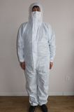 White Disposable Work Coverall Microporous Breathable