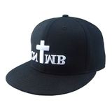 Custom Black Cotton Cap 6 Panels Snapbacks Man Hats