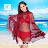 2017 Hot Sale Chiffon Silk Plain Shawl Fashion Lady Scarf