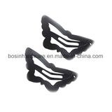 Black Butterfly Metal Snap Hairgrip Clip