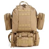 Solid Nylon Wearproof Outdoor Sport Climbing Camping Hiking Combined Trekking Molle Travel Bags Military Tactical Backpack