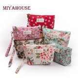 New Vintage Floral Printed Cosmetic Bag Women Makeup Bags Female Zipper Cosmetics Bag Portable Travel Make up Pouch