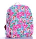 Floral Print Style Backpack, Flowers Series Cartoon Cute Series Backpack College Wind Leisure Bag