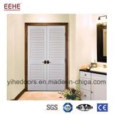 Simple Design Solid Wooden Door with Louver for Optional