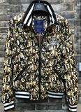 2016 New Man PU Camo Rib Collar Bomber Jacket
