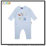 White Color Baby Apparel Kimono Style Toddlers Jumpsuit