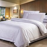 Wholesale White Cotton Hotel Jacquard Bed Linen Luxury Hotel Bedding