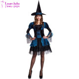 Blue Gothic Witch Adult Halloween Costume L15535