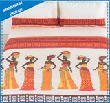 5 Piece African Tribe Design Polyester Comforter Set
