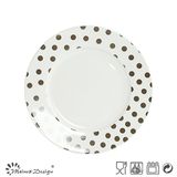 7.5inch White Porcelain with Decal DOT Salad Plate