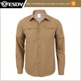 Esdy Men's Outdoor Breathable Quick-Drying Long- Sleeved Shirt