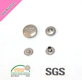 Crown Logo Silver Tone Metal Snap Button