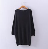 Ladies Round Neck Simple Fashion Knitted 3/4sleeve Top Tee