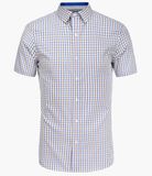 Mens Yarn Dyed Checks Short Sleeve Shirt