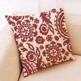 Geometric Figure Red Print Cushion Cover