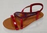 PU Material Shinning Upper Pcu Sole Lady Sandal