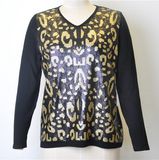 100%Viscose Nylon Women Pullover Loose Knit Sweater