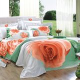 Reactive Print Leopard King/Queen Size Cotton Bedding Set