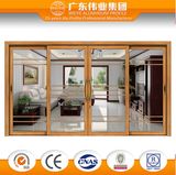 Wood Grain Color Thermal Isolated Aluminium Sliding Door