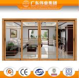 Wood Grain Color Thermal Isolated Aluminium Sliding Door