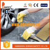 Ddsafety 2017 Cotton Yellow Latex Coated Working Gloves