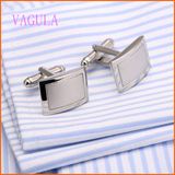 VAGULA 2016 Fashion Rhodium Plated Copper Brushed Cufflink