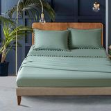4 Pieces Stone Washed Flouncing Bedding Sheet Set