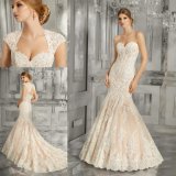 Sweetheart Beaded Lace Mermaid Wedding Dress Bridal Gowns (8185)