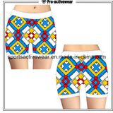 Hot Sale Custom Made Sublimation Printing Women Polyester Gym Shorts