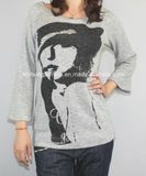 European Fashion Long Sleeve Cotton Sweater in 100% Cotton (12AW-176)