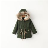 Western Slimming Girl Children Coat for Winter Apparel