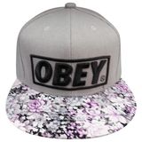 Custom Floral Peak Fitted Cap/Snapback Cap with Logo