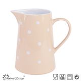 Pink Glazing with White DOT Pitcher