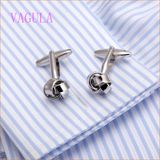 VAGULA 2016 Fashion New Design Silver Plated Gemelos Copper Cufflinks