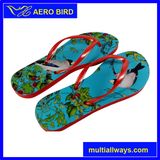 Colorfu Strap African PE Slippers for Ladies (BF15002-Red)