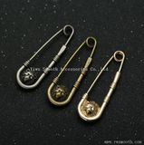 Fashion Vintage Metal Brooch Shawl Pearl Pins Jewelry Large Meatball