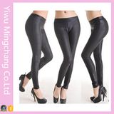 Plus Size Candy Color Women's Leather Leggings